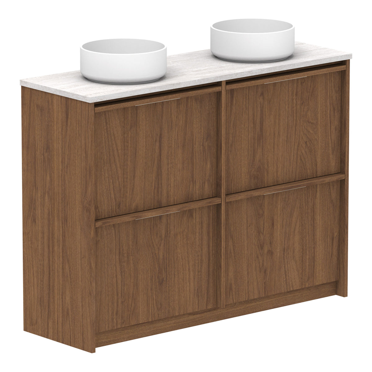 ADP Eli Ensuite 1200mm Double Bowl Floor Standing Vanity ELIEAW1200WKDCP - The Blue Space