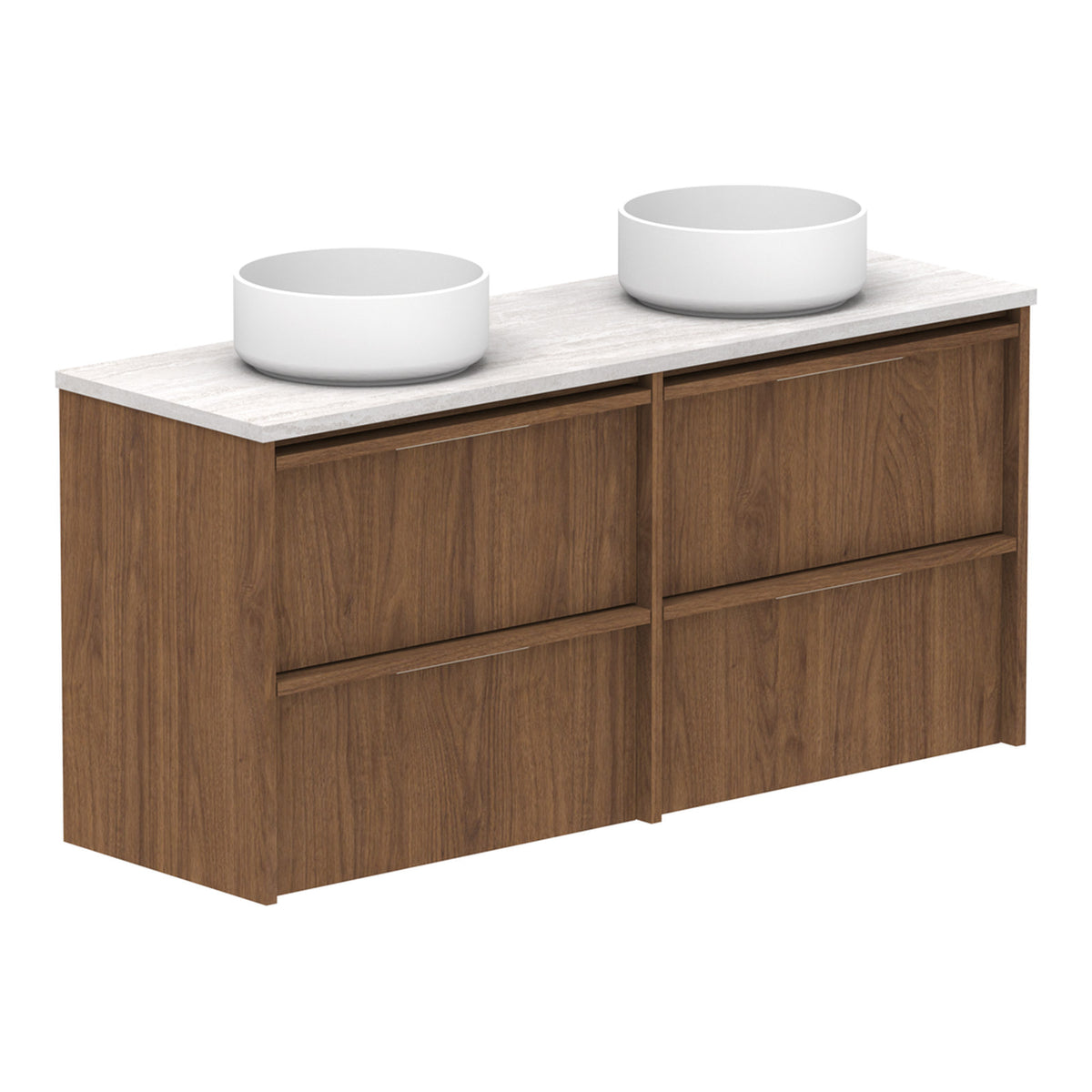 ADP Eli Ensuite 1200mm Double Bowl Wall Hung Vanity ELIEAW1200WHDCS - The Blue Space