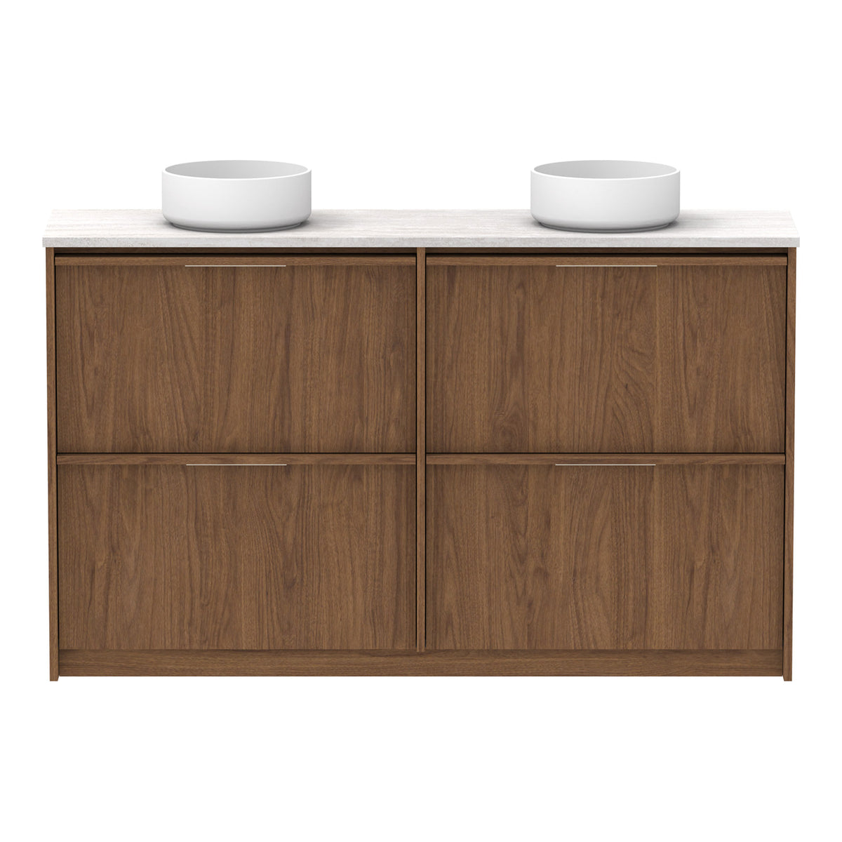 Front ADP Eli Ensuite 1500mm Double Bowl Floor Standing Vanity ELIEAW1500WKDDU - The Blue Space