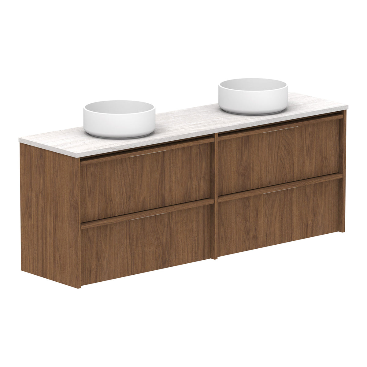 ADP Eli Ensuite 1500mm Double Bowl Wall Hung Vanity ELIEAW1500WHDCS - The Blue Space