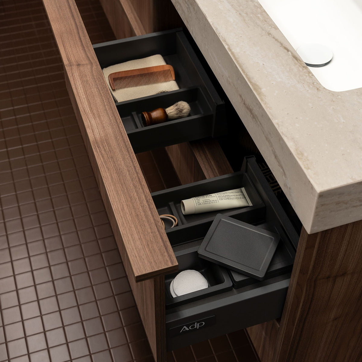 Lifestyle ADP Eli Ensuite 1500mm Double Bowl Wall Hung Vanity ELIEAW1500WHDDU - The Blue Space