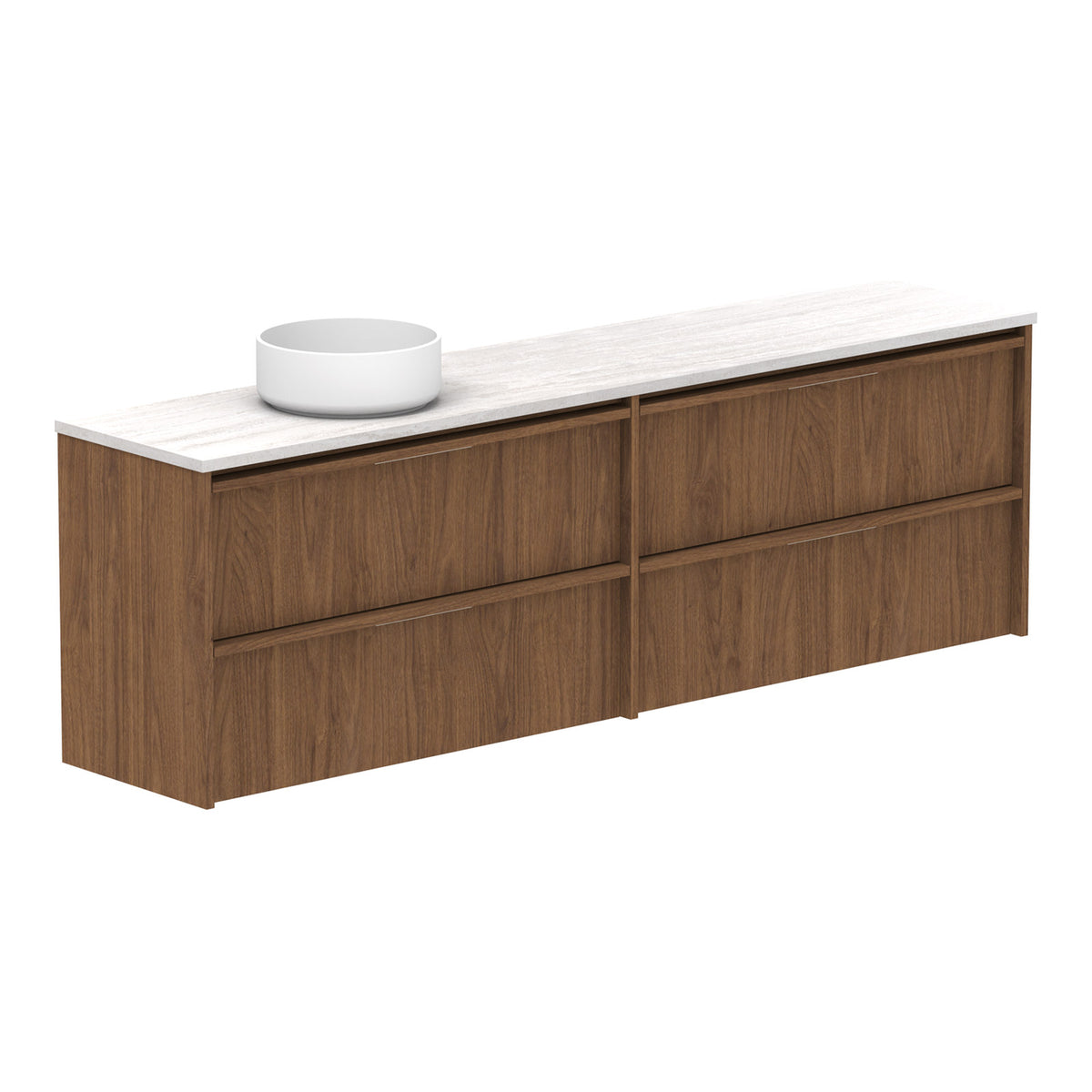 ADP Eli Ensuite 1800mm Left Bowl Wall Hung Vanity ELIEAW1800WHLCP - The Blue Space