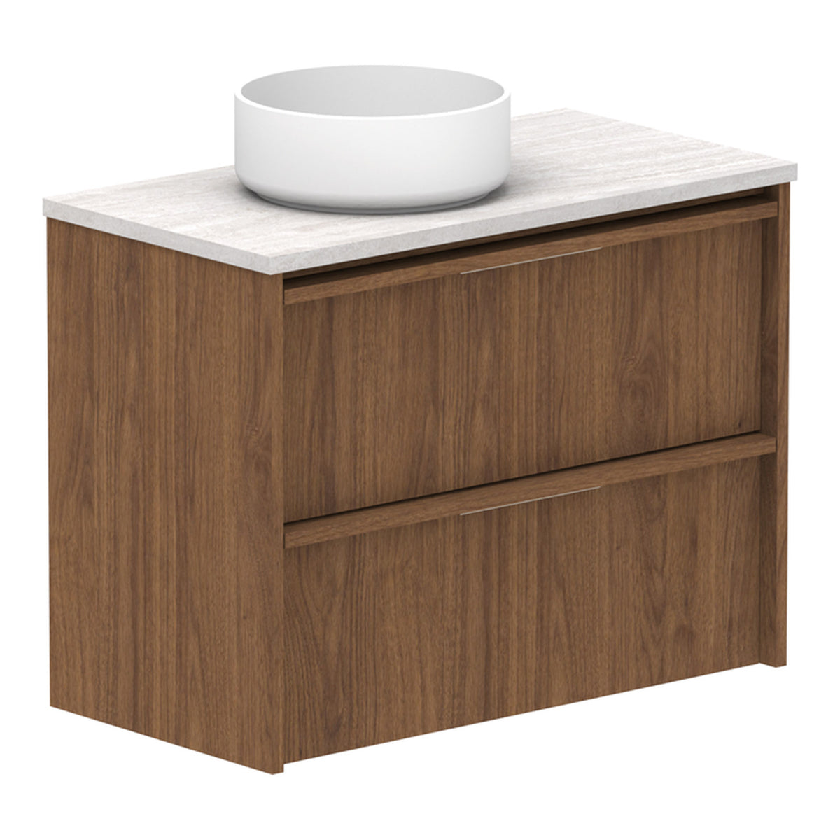 ADP Eli Ensuite 750mm Left Bowl Wall Hung Vanity ELIEAW0750WHLCS - The Blue Space