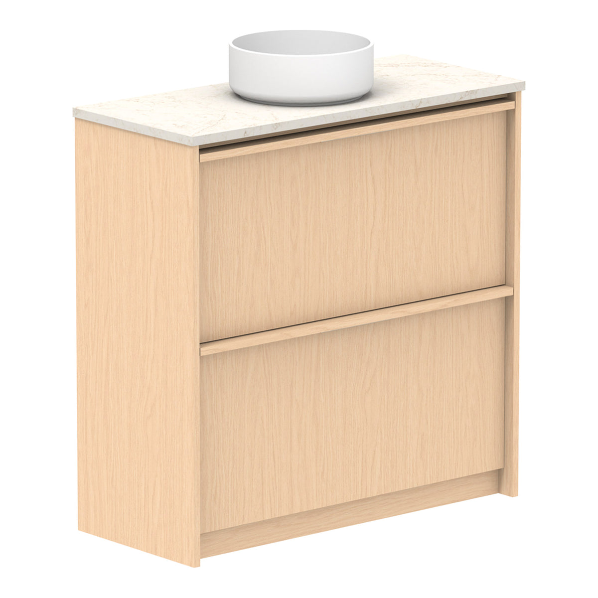 Blonde Oak ADP Eli Ensuite 900mm Centre Bowl Floor Standing Vanity ELIEAW0900WKCCS - The Blue Space