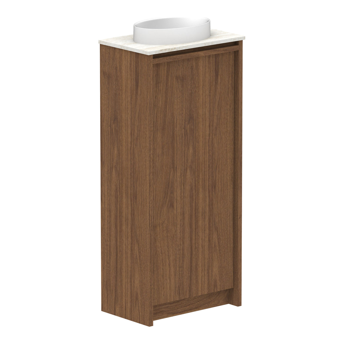 ADP Eli Mini 400mm Centre Bowl Floor Standing Vanity ELIMDT0400WKCCP - The Blue Space