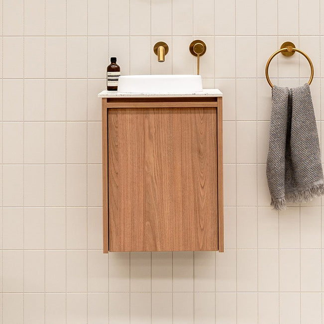 Lifestyle ADP Eli Mini 400mm Centre Bowl Wall Hung Vanity ELIMDS0400WHCDU - The Blue Space