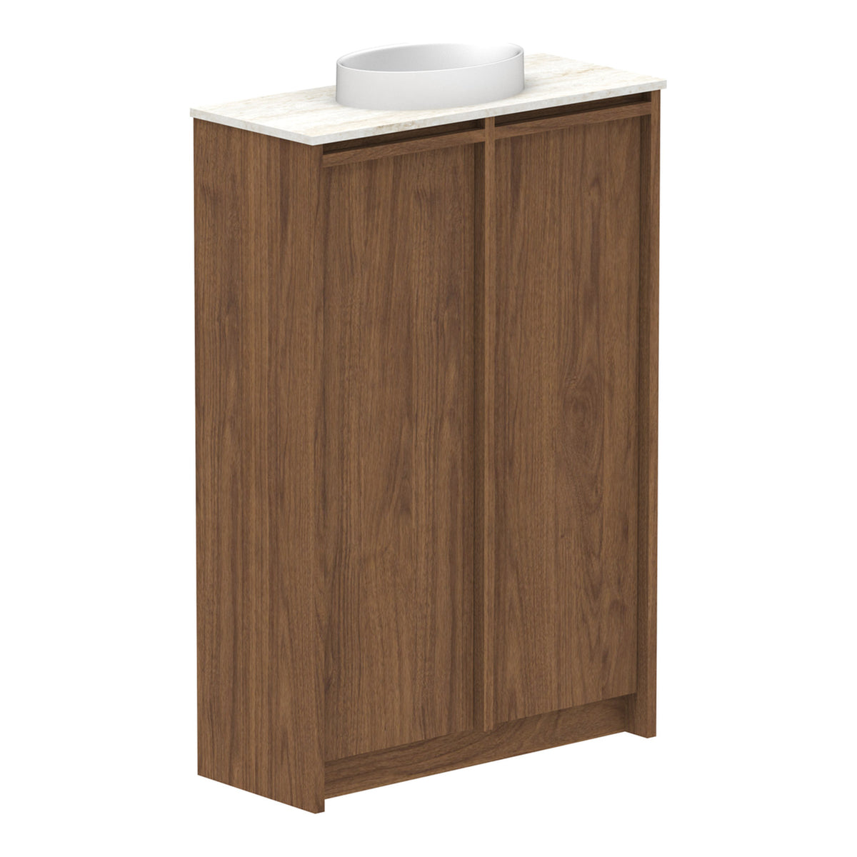 ADP Eli Mini 600mm Centre Bowl Floor Standing Vanity ELIMDT0600WKCCS - The Blue Space