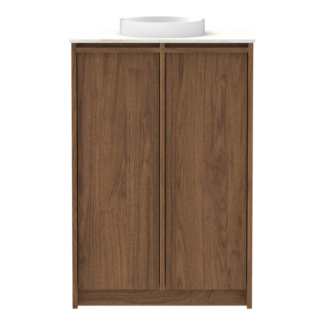 Front ADP Eli Mini 600mm Centre Bowl Floor Standing Vanity ELIMDT0600WKCCP - The Blue Space