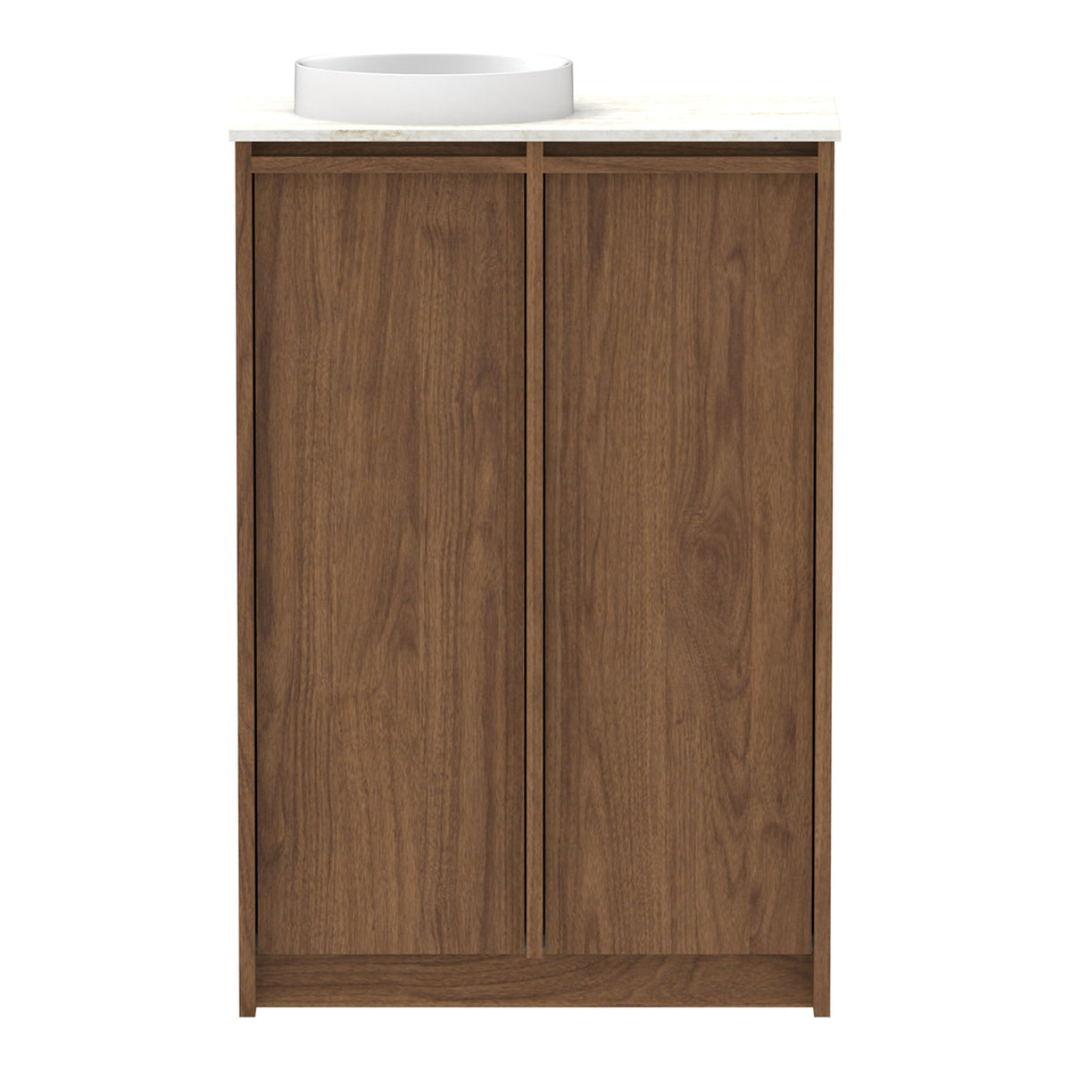 Front ADP Eli Mini 600mm Left Bowl Floor Standing Vanity ELIMDT0600WKLCS - The Blue Space