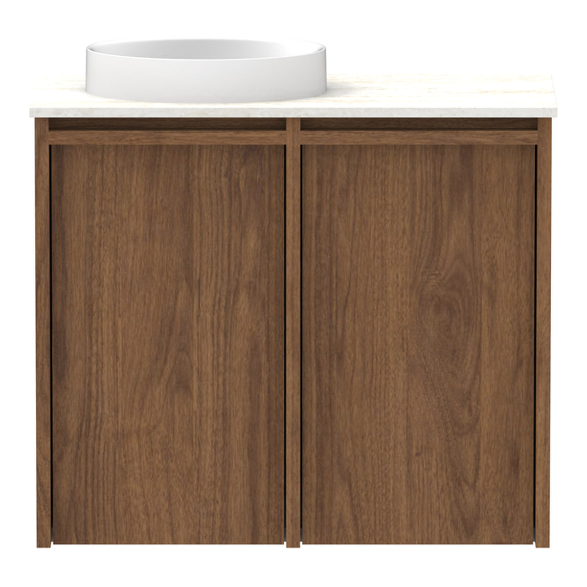 Front ADP Eli Mini 600mm Left Bowl Wall Hung Vanity ELIMDS0600WHLCS - The Blue Space