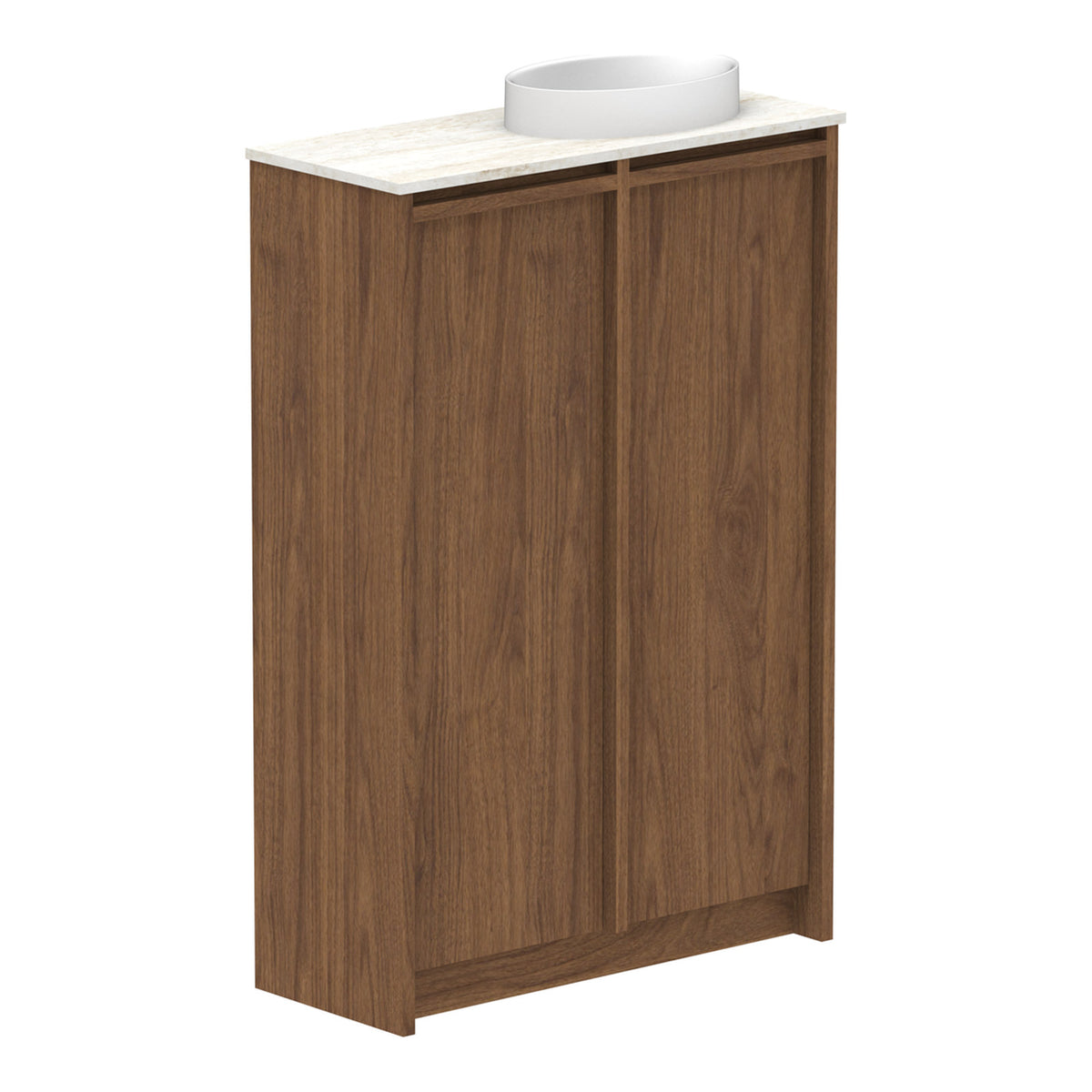 ADP Eli Mini 600mm Right Bowl Floor Standing Vanity ELIMDT0600WKRCP - The Blue Space