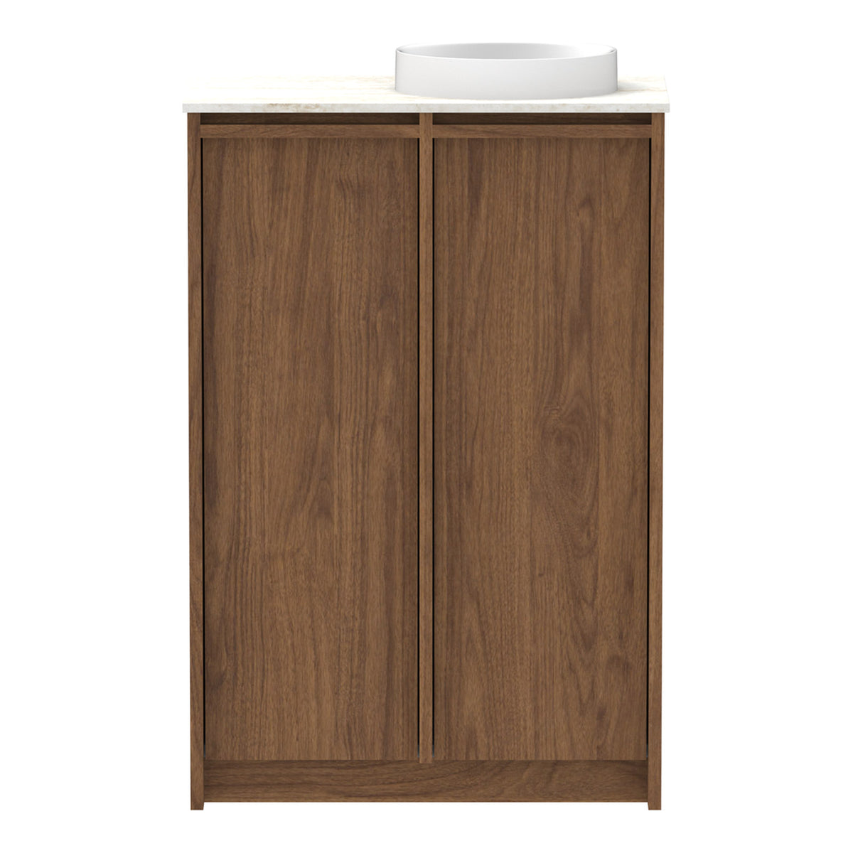 Front ADP Eli Mini 600mm Right Bowl Floor Standing Vanity ELIMDT0600WKRCP - The Blue Space