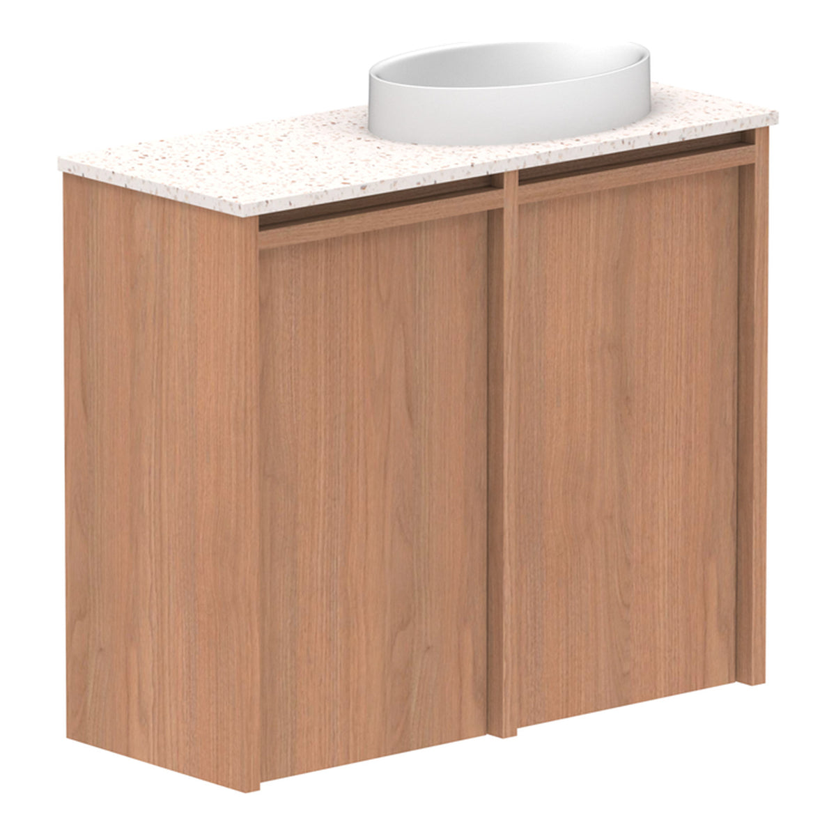 Tasmanian Oak ADP Eli Mini 600mm Right Bowl Wall Hung Vanity ELIMDS0600WHRCS - The Blue Space