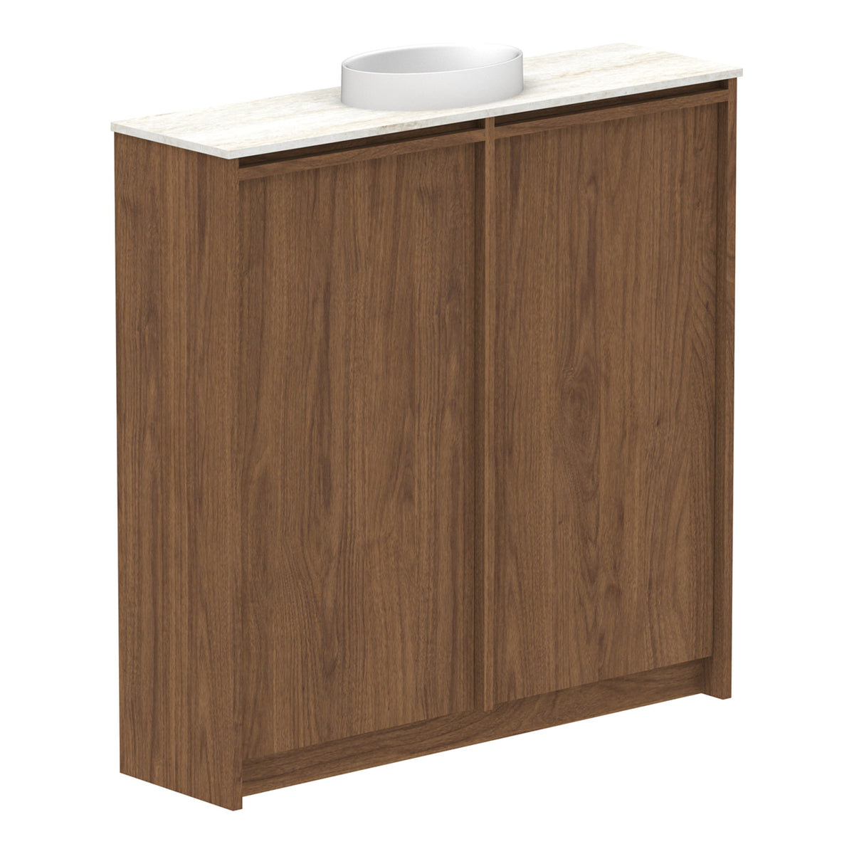 ADP Eli Mini 900mm Centre Bowl Floor Standing Vanity ELIMDT0900WKCCP - The Blue Space