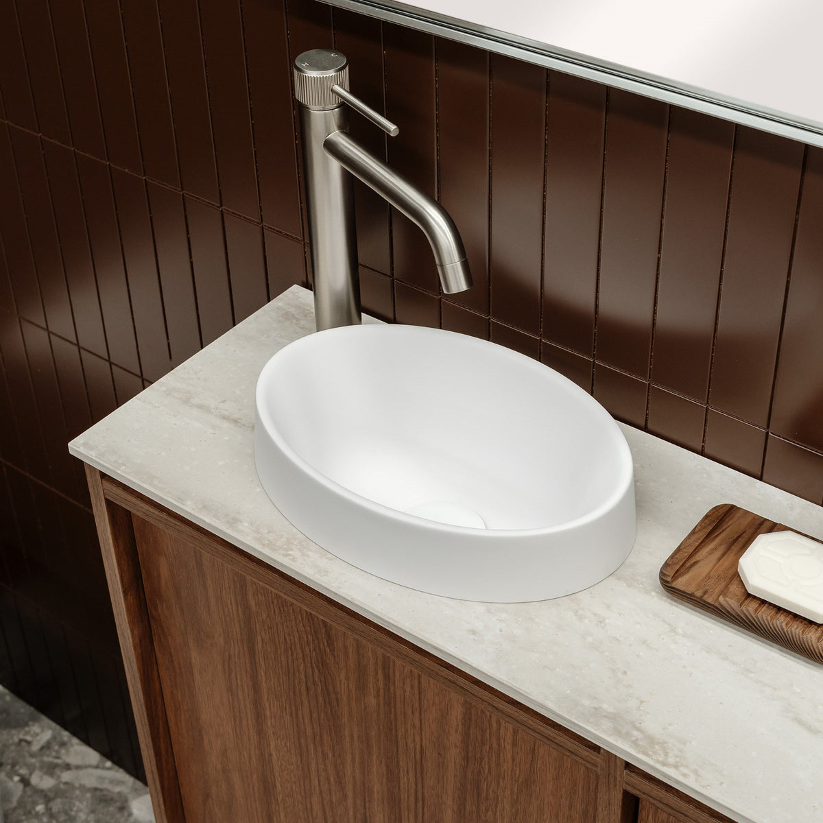 Lifestyle ADP Eli Mini 900mm Left Bowl Floor Standing Vanity ELIMDT0900WKLDU - The Blue Space