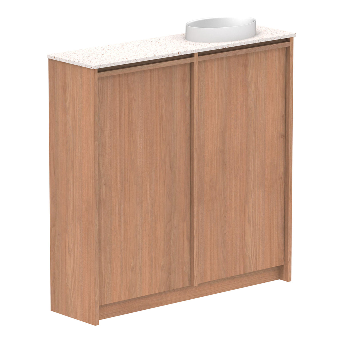 Tasmanian Oak ADP Eli Mini 900mm Right Bowl Floor Standing Vanity ELIMDT0900WKRDU - The Blue Space