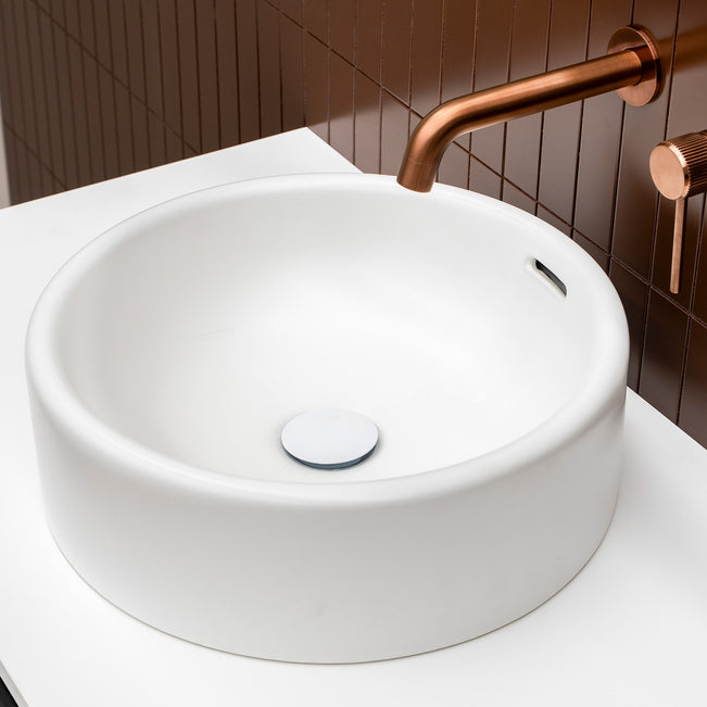 Lifestyle ADP Gerroa 390 Above Counter Basin - Matte White TOPCGER3939MW - The Blue Space