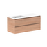 Glacier Full Depth All Drawer Twin 1200mm Wall Hung Left Bowl in Cast Marble Moulded Top | The Blue Space
