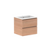 Glacier Full Depth All Drawer Twin 600mm Wall Hung Centre Bowl in Cast Marble Moulded Top | The Blue Space