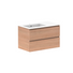 Glacier Full Depth All Drawer Twin 900mm Wall Hung Left Bowl in Cast Marble Moulded Top | The Blue Space