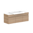 ADP Glacier Pro Semi Recessed Door and Drawer Slim Vanity with Solid Surface Top
