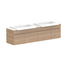 ADP Glacier Pro Semi Recessed Door and Drawer Slim Vanity with Solid Surface Top