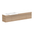 ADP Glacier Pro Semi Recessed Door and Drawer Slim Vanity with Solid Surface Top