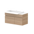 ADP Glacier Pro Semi Recessed Door and Drawer Slim Vanity with Solid Surface Top