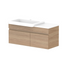 ADP Glacier Pro Semi Recessed Door and Drawer Slim Vanity with Solid Surface Top