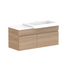 ADP Glacier Pro Semi Recessed Door and Drawer Slim Vanity with Solid Surface Top