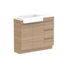 ADP Glacier Pro Semi Recessed Door & Drawer Trio Vanity Solid Surface Top