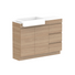 ADP Glacier Pro Semi Recessed Door & Drawer Trio Vanity Solid Surface Top