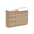 ADP Glacier Pro Semi Recessed Door & Drawer Trio Vanity Solid Surface Top