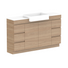 ADP Glacier Pro Semi Recessed Door & Drawer Trio Vanity Solid Surface Top