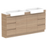 ADP Glacier Pro Semi Recessed Door & Drawer Trio Vanity Solid Surface Top