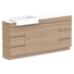 ADP Glacier Pro Semi Recessed Door & Drawer Trio Vanity Solid Surface Top