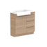 ADP Glacier Pro Semi Recessed Door & Drawer Trio Vanity Solid Surface Top