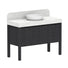 ADP Harper Floor Standing Vanity with Legs and Durasein Benchtop 1200mm Centre Bowl HARFAS1200FMCDU | The Blue Space