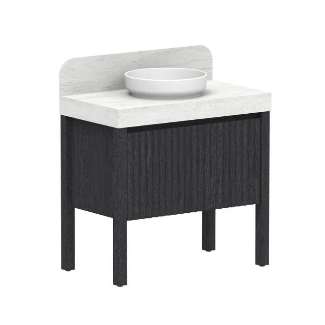 ADP Harper Floor Standing Vanity with Legs and Durasein Benchtop 900mm Centre Bowl HARFAS0900FMCDU | The Blue Space