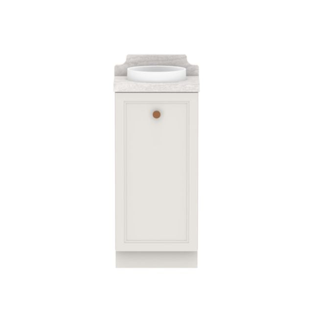 ADP Mabel Mini Freestanding Vanity with Cherry Pie Benchtop - 400mm Centre Bowl MABMDT0400WKCCP | The Blue Space