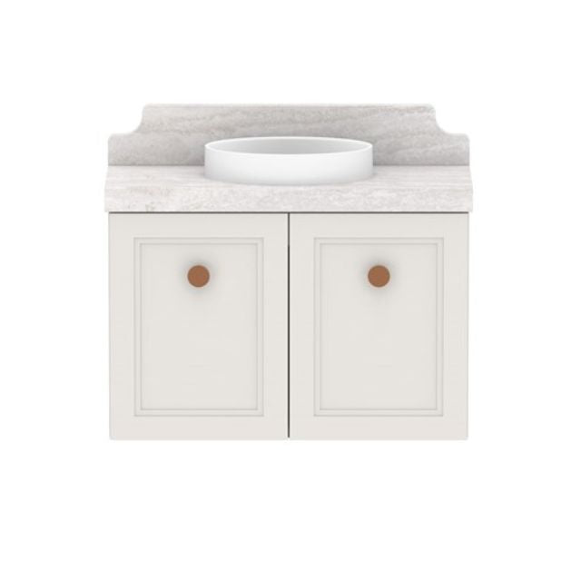 ADP Mabel Mini Wall Hung Vanity with Cherry Pie Benchtop - 600mm Centre Bowl MABMDS0600WHCCP | The Blue Space