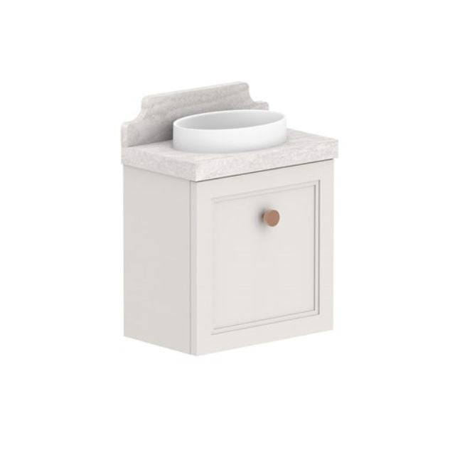 ADP Mabel Mini Wall Hung Vanity with Durasein Benchtop - 400mm Centre Bowl MABMDS0400WHCDU | The Blue Space