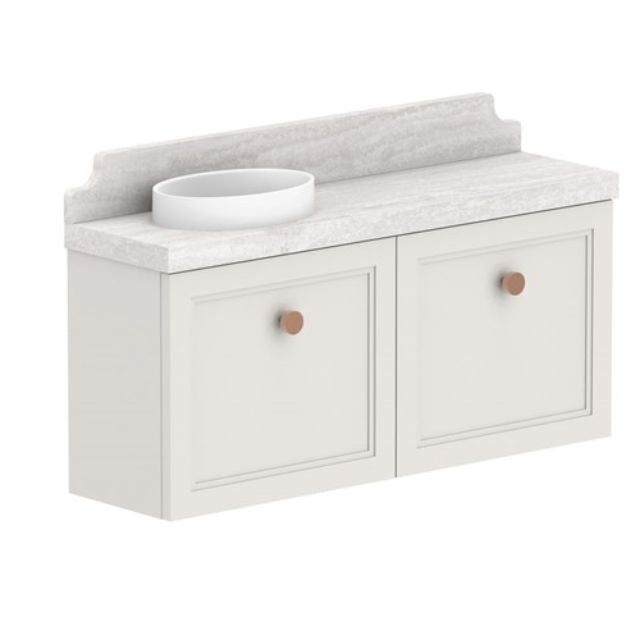 ADP Mabel Mini Wall Hung Vanity with Durasein Benchtop - 900mm Left Bowl MABMDS0900WHLDU | The Blue Space