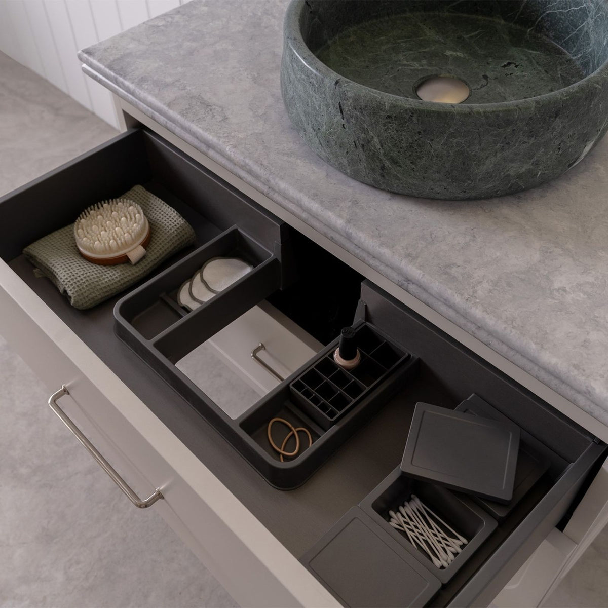 ADP Madden Wall Hung Vanity with Drawer Manor Cherry Pie Benchtop MADFAW0750WHLCP - The Blue Space