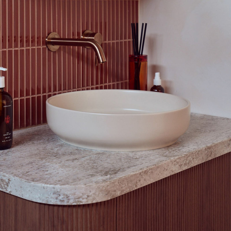 ADP Monroe 400mm Above Counter Basin Matte Ivory