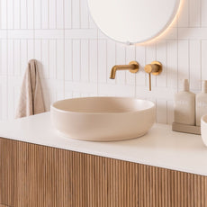 Lifestyle ADP Monroe 400mm Above Counter Basin Matte Ivory TOPCMNR400MI - The Blue Space