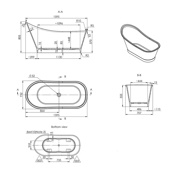 ADP Placido Freestanding Bath by ADP - The Blue Space