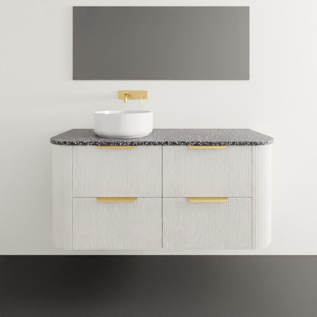 ADP Thirroul Wall Hung Vanity with Durasein Benchtop 1200mm Left Bowl THIFAW1200WHLDU | The Blue Space