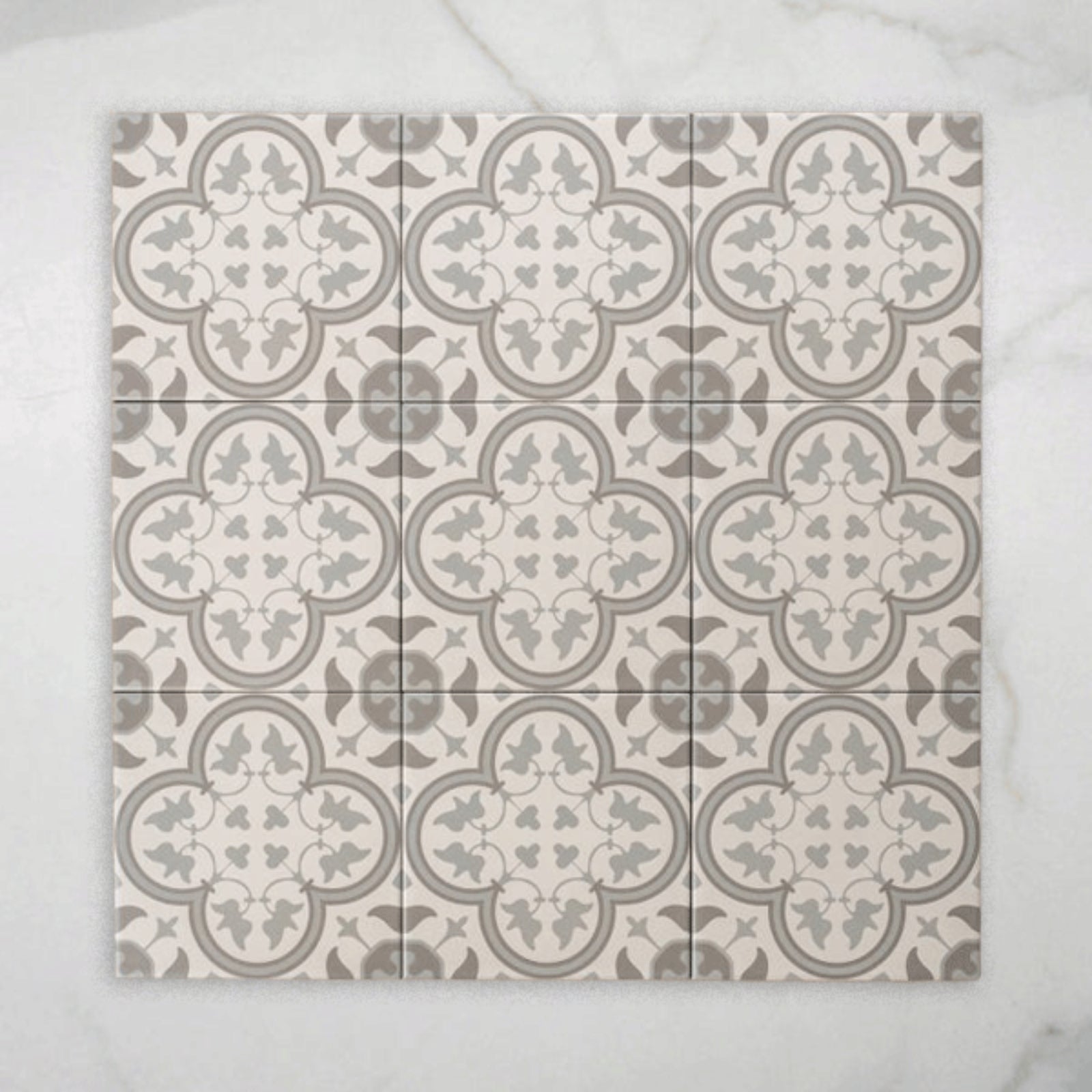 Airlie Light Grey Matt Cushioned Edge Porcelain Tile 200x200mm 2SALLGM - The Blue Space