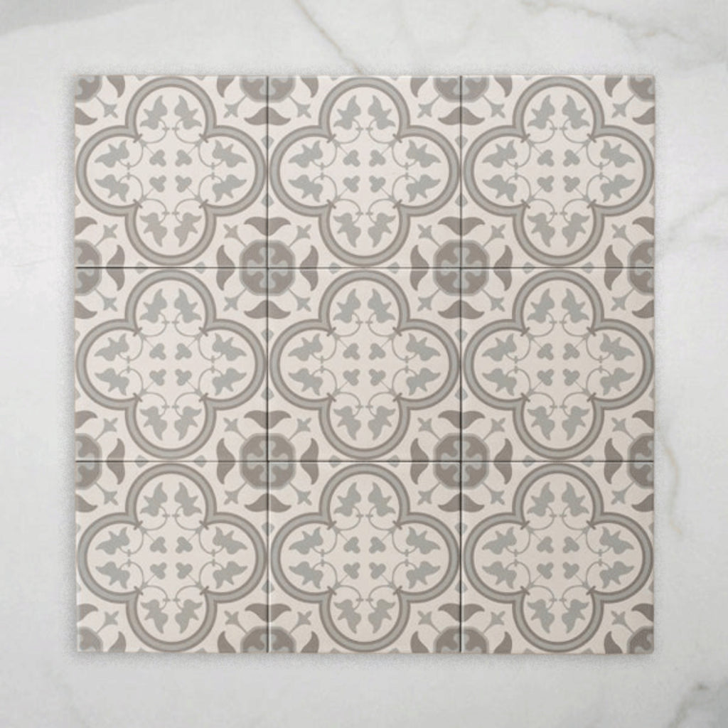 Airlie Light Grey Matt Cushioned Edge Porcelain Tile 200x200mm